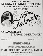 A Daughter's Strange ınheritance (1915) afişi
