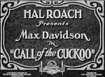 Call Of The Cuckoo (1927) afişi