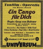 Ein Tango Für Dich (1930) afişi