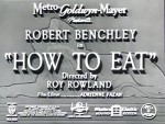 How To Eat (1939) afişi