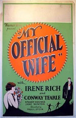 My Official Wife (1926) afişi