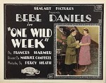 One Wild Week (1921) afişi