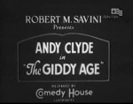 The Giddy Age (1932) afişi