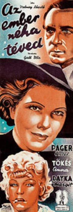 Az Ember Néha Téved (1938) afişi Az Ember Néha Téved (1938) afişi