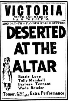 Deserted At The Altar (1922) afişi