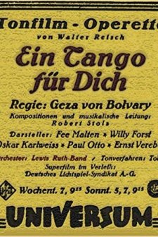 Ein Tango Für Dich (1930) afişi