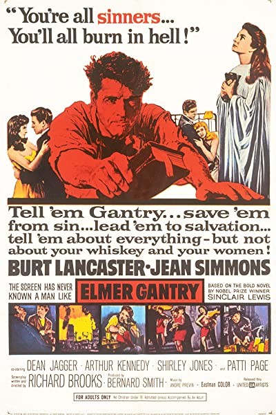 Elmer Gantry (1960) afişi Elmer Gantry (1960) afişi