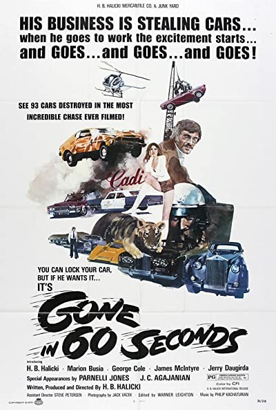 Gone in 60 Seconds (1974) afişi Gone in 60 Seconds (1974) afişi