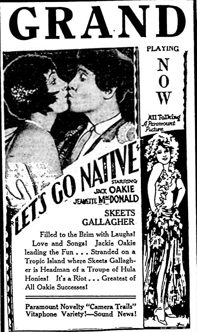 Let's Go Native (1930) afişi Let's Go Native (1930) afişi