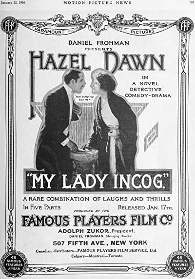 My Lady Incog. (1916) afişi My Lady Incog. (1916) afişi