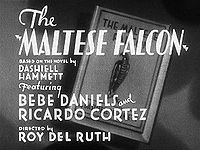 The Maltese Falcon (1931) afişi