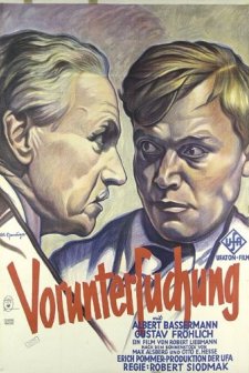 Voruntersuchung (1931) afişi