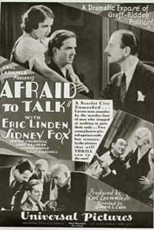 Afraid To Talk (1932) afişi